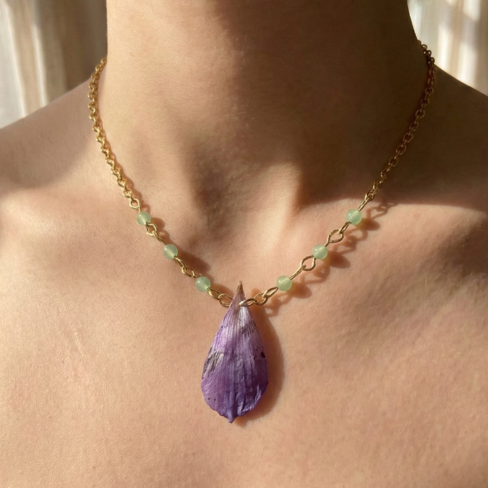 Purple Anemone Necklace