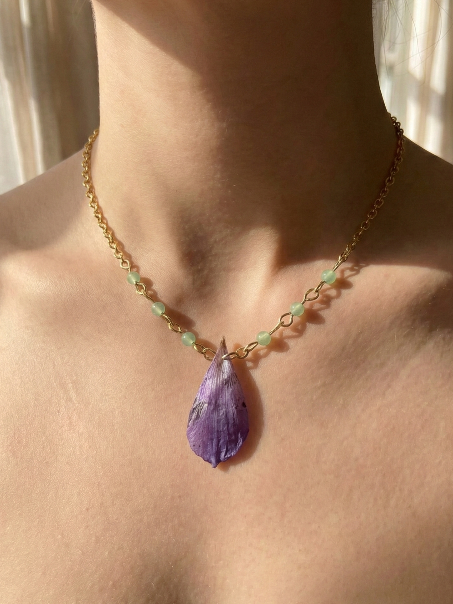 Purple Anemone Necklace